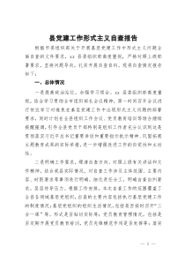 县党建工作形式主义自查报告