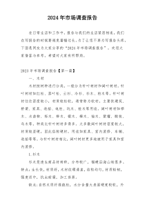 2024年市场调查报告