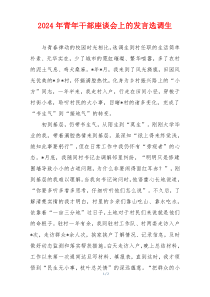 2024年青年干部座谈会上的发言选调生