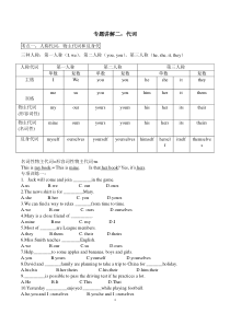 初中英语代词讲解级练习题