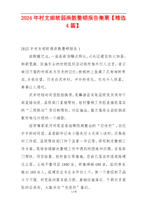 2024年村支部软弱涣散整顿报告集聚【精选4篇】
