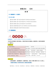 易错点02 名词（5大陷阱）-备战2024年高考英语考试易错题（原卷版）