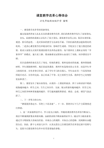 课堂教学改革个人总结