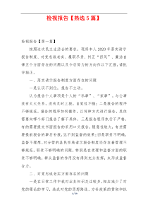 检视报告【热选5篇】