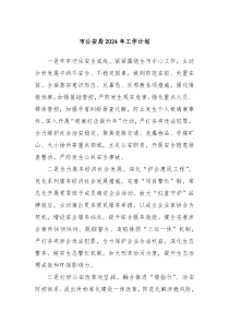市公安局2024年工作计划