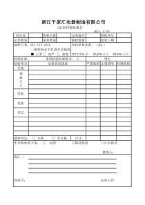 IQC来料检验报告