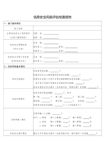 信息安全风险评估检查报告