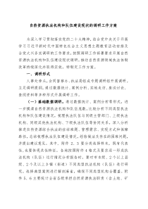 自然资源执法机构和队伍建设现状的调研方案