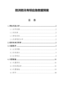 【方案】防洪防汛专项应急救援预案（19页）