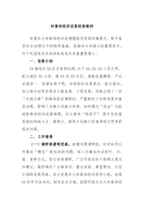 村集体经济发展经验案例