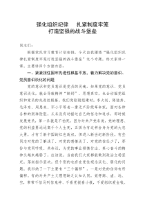 专题党课强化组织纪律扎紧制度牢笼打造坚强的战斗堡垒