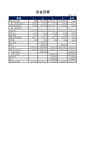 现金预算2