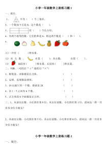 《小学一年级数学上册》练习题.doc
