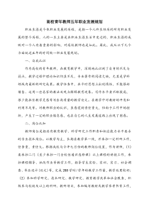 高校青年教师五年职业发展规划