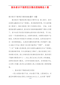 服务意识不强原因及整改措施精选5篇
