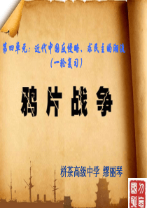 鸦片战争一轮复习上课