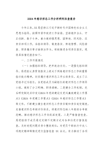 2024年意识形态工作分析研判自查报告