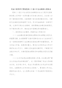 司法口领导学习贯彻党的二十届三中全会精神心得体会