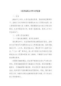 X县司法局上半年工作总结