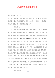 文旅资源普查报告3篇