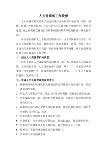 人力资源部工作设想