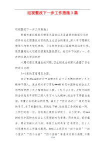 巡视整改下一步工作措施3篇