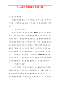 个人政治画像报告通用3篇