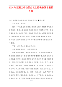2024年巡察工作动员会议上的表态发言最新4篇