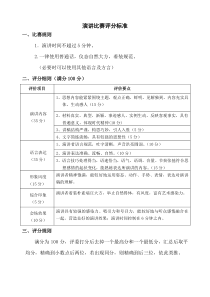 演讲比赛评分标准