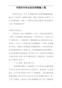 司磅员年终总结范例精编3篇