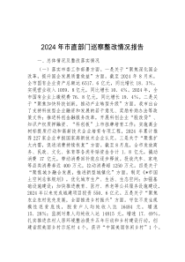 2024年市直部门巡察整改情况报告