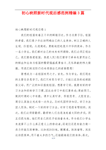 初心映照新时代观后感范例精编3篇