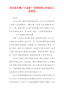 (参考)在全县乡镇“小金库”专项治理工作会议上的讲话