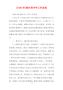 [3100字]统计局半年工作总结