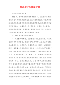 区组织工作情况汇报