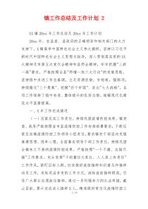 镇工作总结及工作计划 2