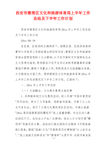 西安市雁塔区文化和旅游体育局上半年工作总结及下半年工作计划