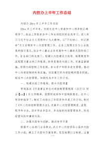 内控办上半年工作总结