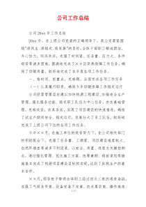 公司工作总结
