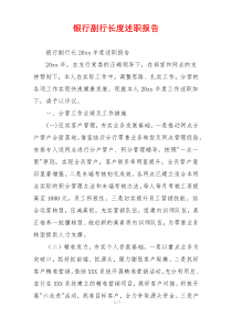 银行副行长度述职报告