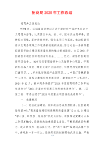 招商局2025年工作总结