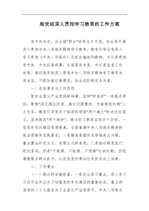 局党组深入贯彻学习教育的工作方案