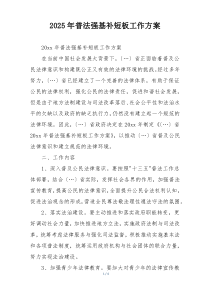 2025年普法强基补短板工作方案