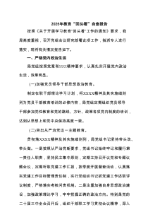 2025年教育“回头看”自查报告（精选5篇参考）