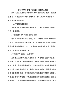 2025年学习教育“回头看”自查情况报告范文3篇
