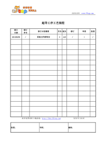 超导工序工艺规程