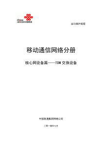 -核心网设备篇-TDM交换网设备(XXXX修订稿)