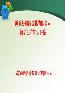 鸿源煤化清洁生产知识讲座