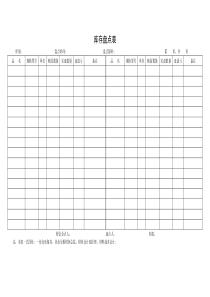 库存盘点表