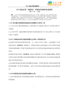 VAV 设备应用“理想化”和现有控制和设备简析